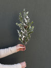 26" White Berry & Pinecone Stem