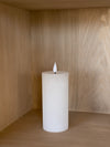 LED Pillar Candles White S/2