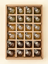 Twisted Holiday Baubles - Olive/Pale Gold/Brown