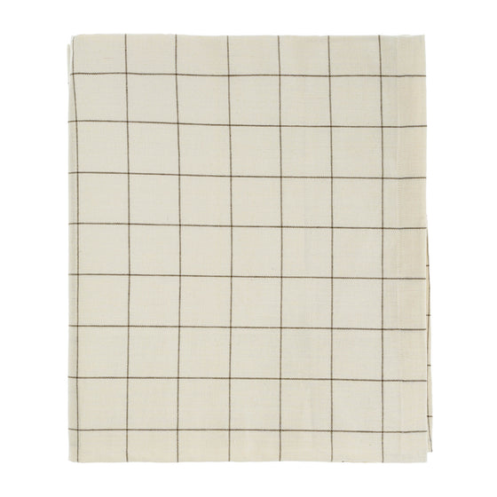 Check Tablecloth - Taupe
