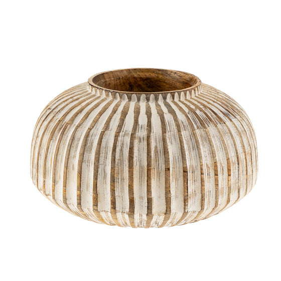 Esme Carved Wooden Vase