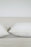 Lina Linen Queen Duvet Cover Set - Ivory