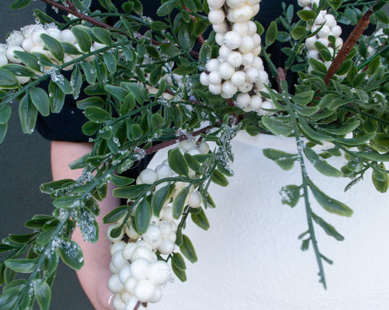 White & Green Berry Branch