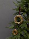 Jingle Bell Wreath Ornament - Gold