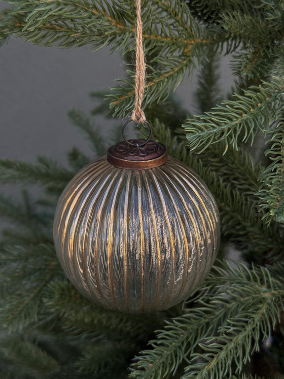 Gold Ridged Ornament
