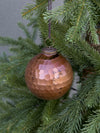 Hammered Copper Glass Ornament