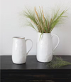 White Stoneware Pitcher - Small