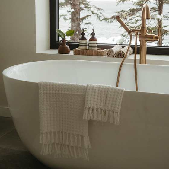 Honeycomb Hand Towel - Off White