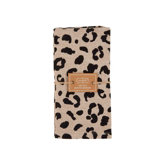 Set of 4 Cheetah Napkins