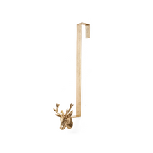  Iron Deer Wreath Hanger - Gold