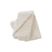  Fringe Boucle Bed Blanket - Off White