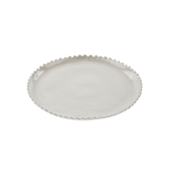 Round Scalloped Serving Dish