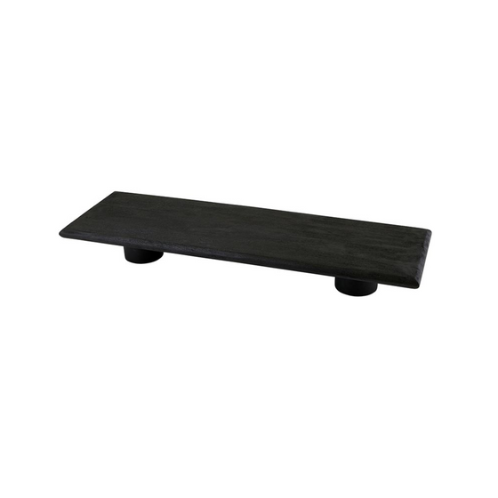 Footed Acacia Tray - Black