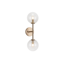  Novo Wall Sconce - Aged Gold with Clear Glass