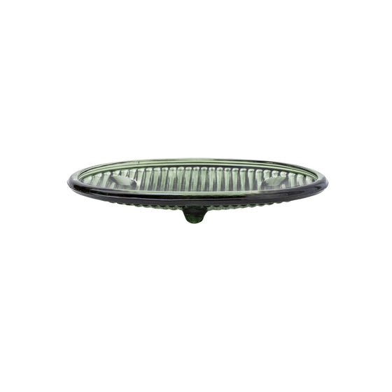Glass Soap Dish - Green