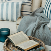 Nantucket Blue Stripe Throw