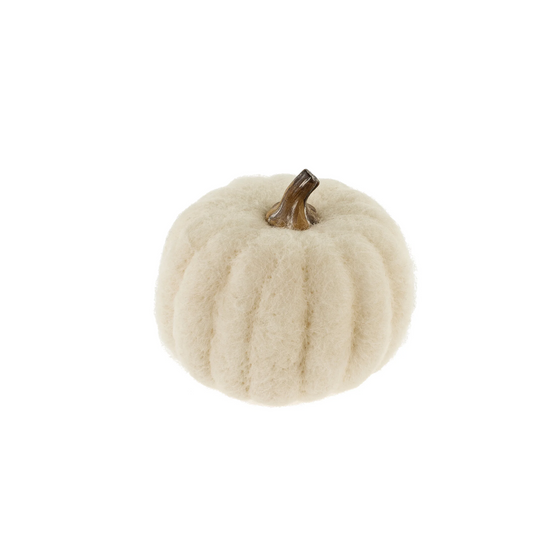 Felt Pumpkin - White