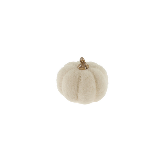 Felt Pumpkin - White