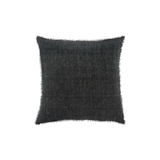 Lina Linen Pillow - Charcoal