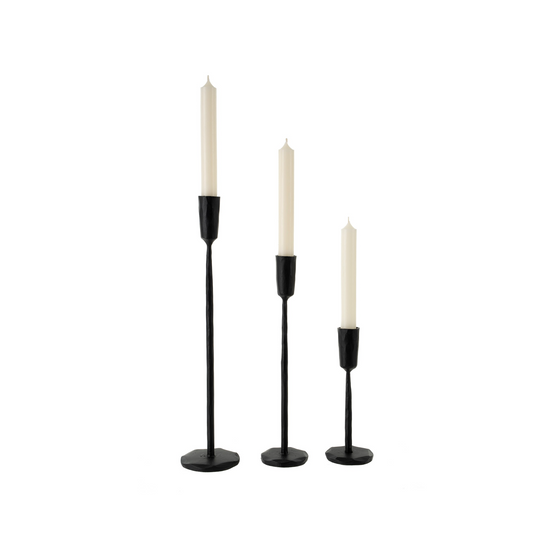 Luna Forged Candlestick - Black