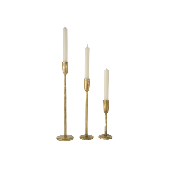 Luna Forged Candlestick - Gold