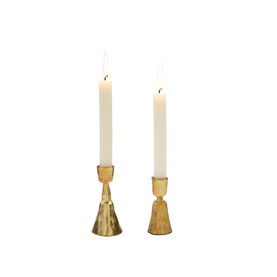 Zora Forged Candlestick - Gold