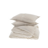 Lina Linen King Duvet Cover Set - Ivory