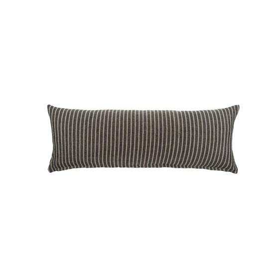 Pinstripe Linen Lumbar -  Grey