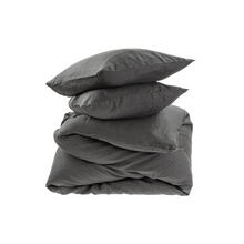  Reverie Linen Queen Duvet Set - Charcoal