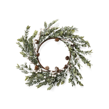  White Berry & Pinecone Wreath