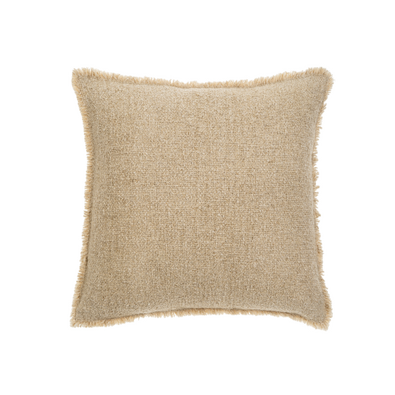 Fringe Boucle Pillow - Light Sand