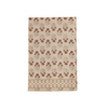 Embroidered Hem Dishtowel - Taupe/Chambray Assorted