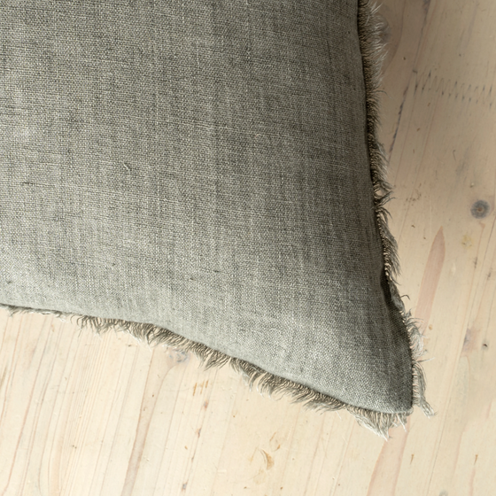 Lina Linen Pillow - Warm Grey
