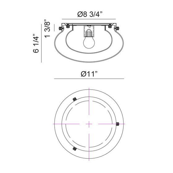 Caspian Small Flushmount