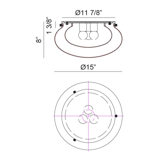 Caspian Large Flushmount