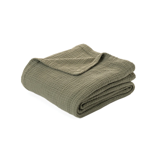 Cotton Muslin Blanket - 92" x 96"