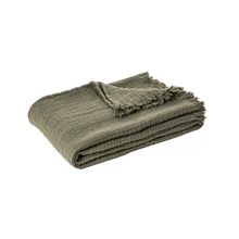  Cotton Muslin Throw - Olive