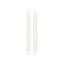  10" LED Tapered Candle S/2 - White