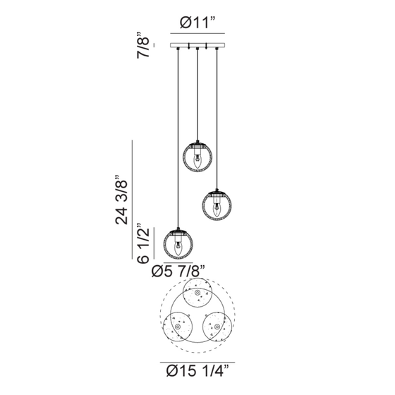 Nikini 3-Light Multi-Pendant