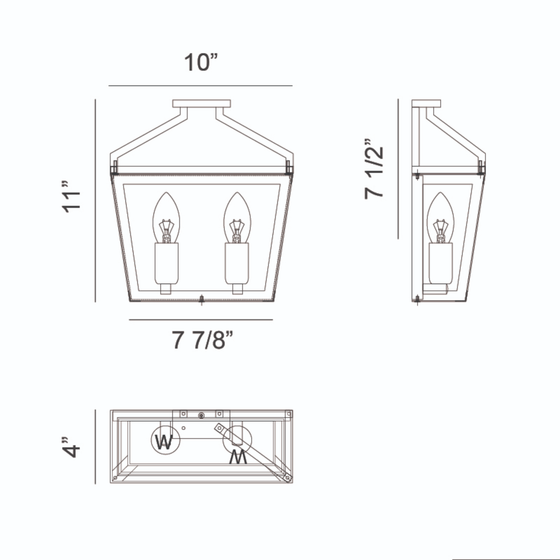 Mavonshire 2 Light Pocket Sconce