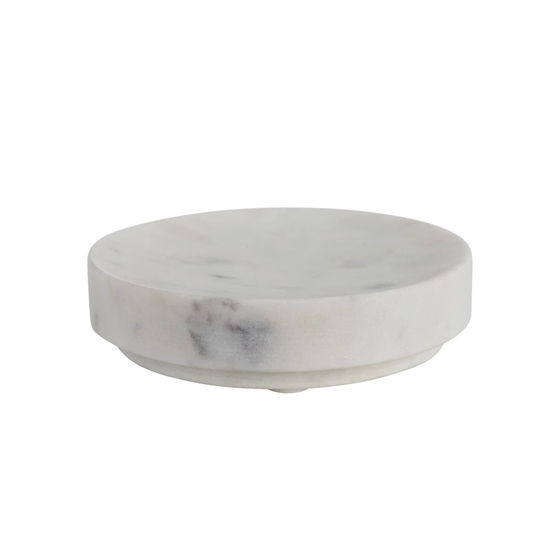Marble Soap Dish -  White