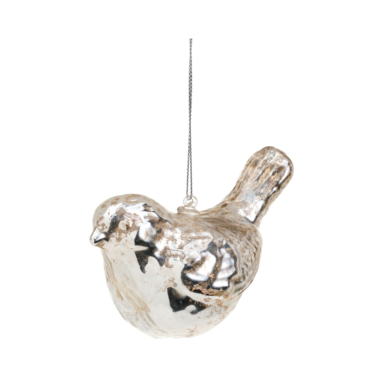 Mercury Glass Bird Ornament
