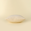 Velvet Stripe 20" Pillow  - Ivory