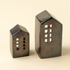 Midnight Ceramic Tealight House - Large