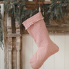 Ticking Stripe Stocking - Red