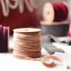 Narrow Velvet Ribbon on Spool - Latte