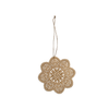 Punched Metal Snowflake Ornament - Gold