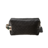 Rosette Velvet Vanity Pouch, Large - Navy