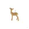 Resin Deer Shaped Taper Candle Holder - Antique Gold