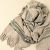 Tulum Striped Throw - Green